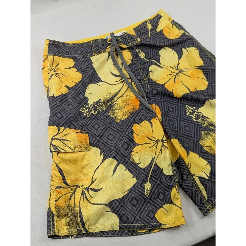 Ocean Pacific Mens Medium 32 Quick Dry Unlined Board Shorts Swim Trunks Tropical